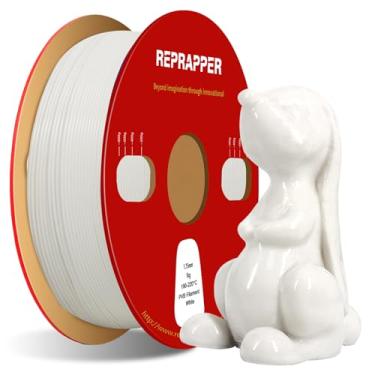 Imagem de Reprapper Filamento PVB branco livre de embaraços para impressora 3D e caneta 3D – impressão como filamento PLA 1,75 fácil polimento suave com álcool IPA acabamento suave funciona branco 1 kg.