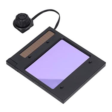 Imagem de LOCADENCE Lente de soldagem de escurecimento automático, painel de lentes de solda solar elétrica de janela grande de alta precisão, 14 x 10 cm, lente de capacete de soldagem com bateria