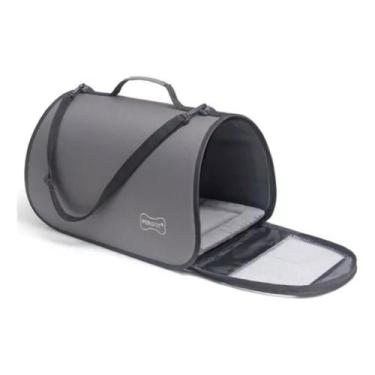 Imagem de Bolsa Transporte 48x33x32 Cinza Pet Cães Gatos Perigot, Cinza