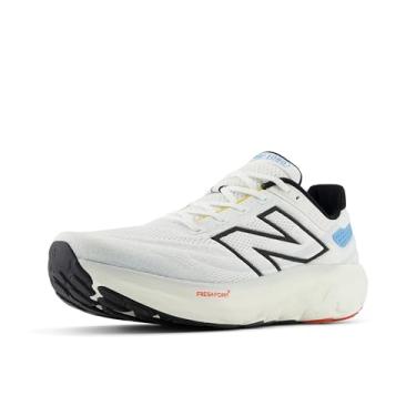 Imagem de New Balance Fresh Foam X 1080 V13 Tênis de corrida masculino, Branco/preto/azul costeiro, 8.5 Narrow