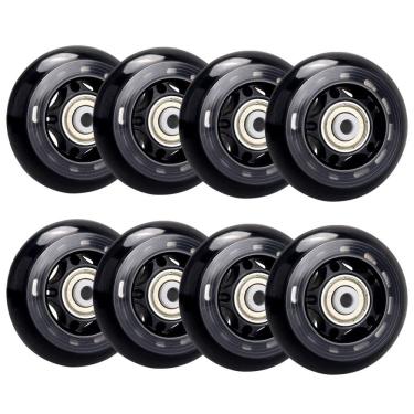 Imagem de Rodas de reposição de skate em linha TOBWOLF 64mm 82A, pacote com 8