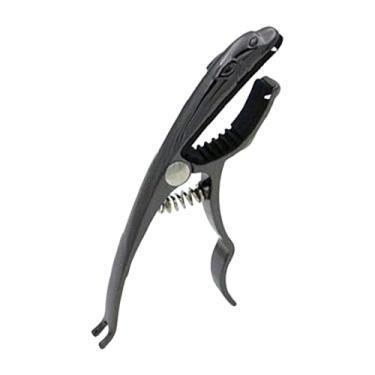 Imagem de Kokiya Capotraste de guitarra em formato de leopardo, liga de zinco, profissional, premium, alto desempenho, resistente, fácil de usar, acessório portátil, Preto