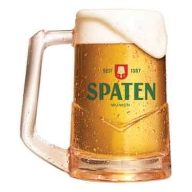 Imagem de Caneca Spaten Vidro 400ml Cerveja Choppe Gelado Freezer - Ruvolo