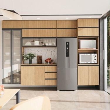 Imagem de Cozinha Modulada 10 Peças 7 Aéreos 1 Balcão 1 Torre 1 Cristaleira Nara Cabecasa Madeiramadeira Avena
