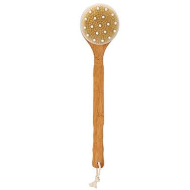 Imagem de OKJHFD Body Brush Dry Brushing Shower Bath Brush Long Handle Gentle Back Skin Scrubber Exfoliate Massage Improve Blood Circulation Cellulite Treatment
