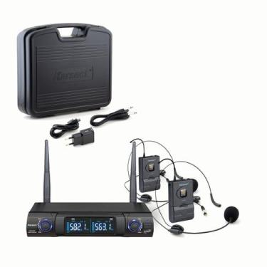 Imagem de Microfone S/fio Karsect Ks248dh Duplo Headset Homologado Uhf