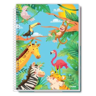 Imagem de Caderno Espiral Universitário 1 Matéria 80 Folhas Station Colors Credeal Estampa 4