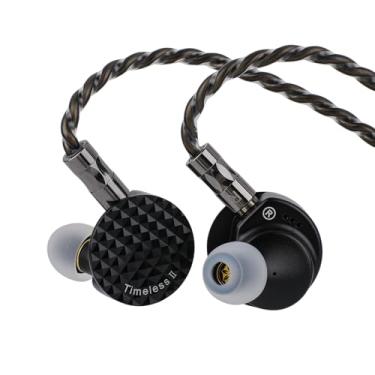 Imagem de Linsoul Monitor de ouvido Timeless II de 7 Hz, driver magnético planar atualizado de 14,5 mm IEM, fones de ouvido com fio, com bocal ajustável e cabo IEM 7N OCC para músicos audiófilos (Timeless II)
