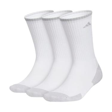 Imagem de adidas Meias Masculinas Acolchoadas X 4 Pacote com 3, Branco/cinza claro, G