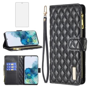 Imagem de Asuwish Capa de telefone para Samsung Galaxy S20 Plus S20+ 5G capa carteira com protetor de tela de vidro temperado e suporte de cartão flip de couro com suporte celular S20+5G S20plus 20S + S2O S 20