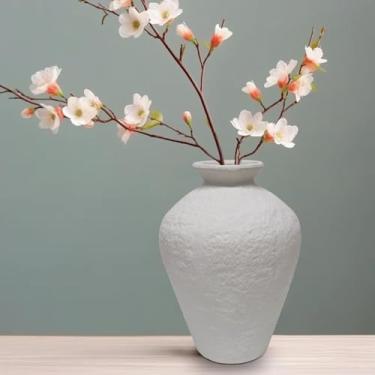 Imagem de MAHOT Vaso grande de cerâmica rústica para casa de fazenda, vaso decorativo de terracota antigo moderno de 23 cm. Adequado para decoração de casa, decoração de interiores, decoração de cozinha,