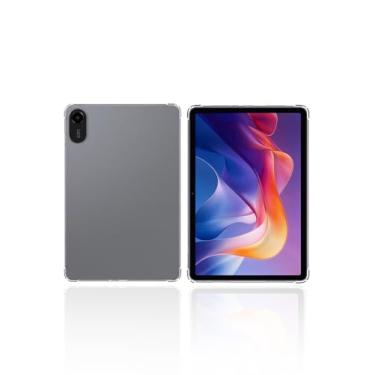 Imagem de Capa transparente para tablet Redmi Pad 2 2025 de 11 polegadas, design à prova de queda de airbag WUNIKA, fina, leve, à prova de arranhões, capa de borracha de silicone TPU (transparente).