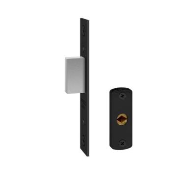 Imagem de Trava Tetra Inox Perfil Estreito Pado 22mm Acabamento Preto, Preto