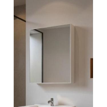 Imagem de Armário para Banheiro com Espelho 60cm Mdf Branco - On Móveis