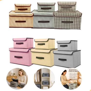 Imagem de Caixa Organizadora Dobrável Tecido 2 Unidades - BMAX