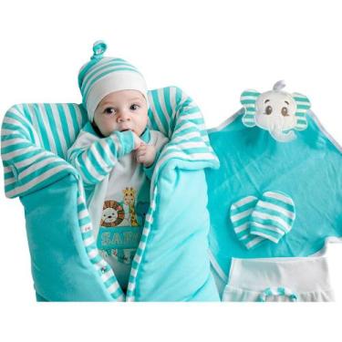 Imagem de Saída de Maternidade Menino Baby Safari Tiffany com Porta Bebê 06 Peça