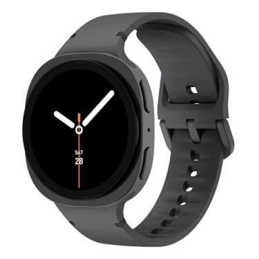Imagem de Pulseira esportiva para Samsung Galaxy Watch 8 de 40 mm e 44 mm/8 Classic de 46 mm e feminina, sem lacunas, de silicone macio sem lacunas