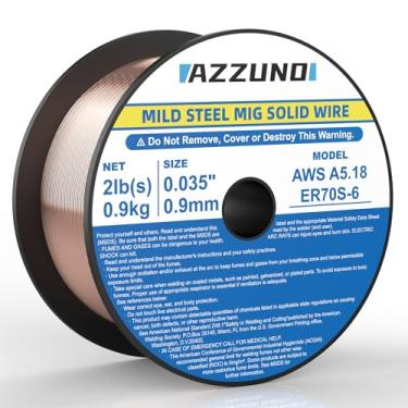 Imagem de AZZUNO Arame De Solda Sólido Mig, Fio Gás Aço Macio Er70S-6 0,035" 2 Lb, Pacote Com 1 Unidade