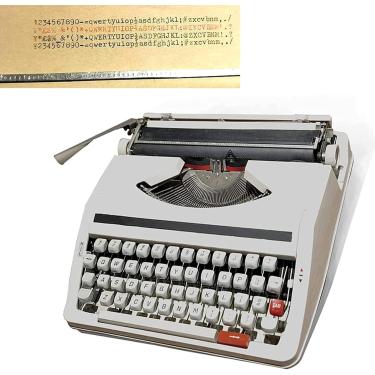 Imagem de Botões Flexíveis Portáteis Caligrafia Clara Máquina De Escrever Manual Portátil Tradicional Com Estojo Coleção Retrô Literária Presente Máquina De Escrever Antiquada Para Experiência De Esc