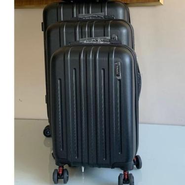 Imagem de Mala de viagem kit 3 peças - Ultra Leve, Expansiva lisboa preta