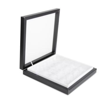 Imagem de Caixa de chocolate luxuosa com divisória de 10 x 10 cm, caixas de presente de papelão rígido colorido, embalagem vazia com 16 compartimentos para chocolates artesanais, exibição de lembrancinhas de