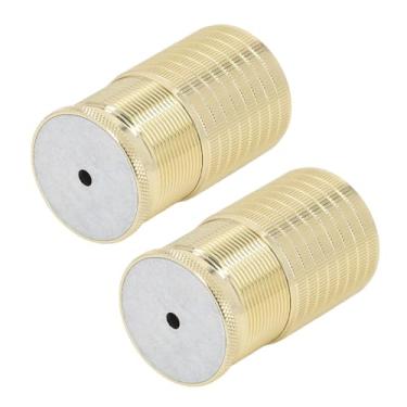 Imagem de aqxreight Risers de Mobília Ajustável Risers Cama Risers 43-75mm de Serviço Pesado de 500 Kg de Alumínio Sem Parafuso para Parafuso para Camas Sofás Tabelas Armários (ouro brilhante)