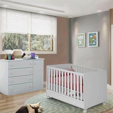 Imagem de Berço Mini Cama e Cômoda Infantil Isa - Phoenix Baby
