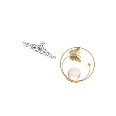 Imagem de IEUDNS Decoração de Parede de Metal com Escultura Floral em Espiral, Estatueta para áreas Internas, Externas, Pátio, Cerca, Corredor, Quarto, Sala D