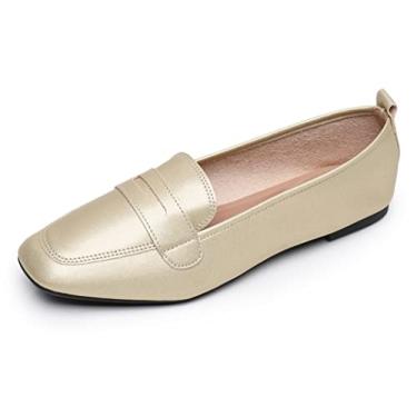 Imagem de VenusCelia Sapato raso feminino CloseFitting, Dourado, 35