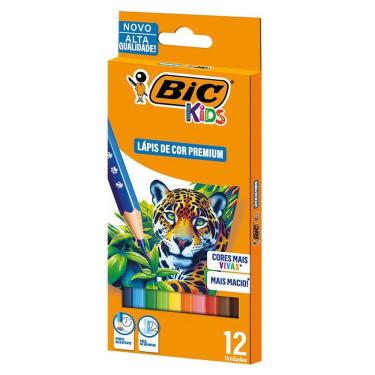Imagem de Lápis de cor 12 cores Kids Sextavado - Bic