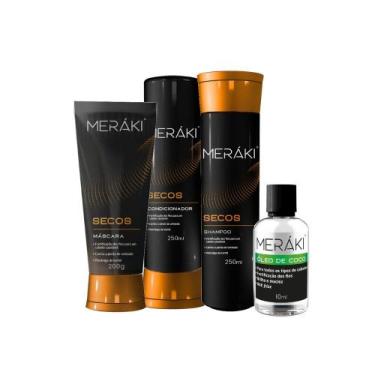 Imagem de Kit Meráki Cabelo Seco Shampoo 250ml + Condicionador 250ml + Máscara 2