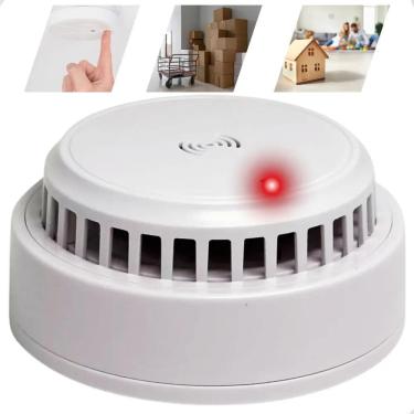 Imagem de 2X Detector De Incêndio Fumaça A Pilha Fotoelétrico 24H Sem