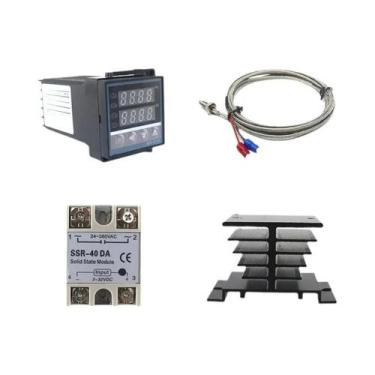 Imagem de Controlador De Temperatura Digital PID REX-C100 40DA Com Saída SSR, Te