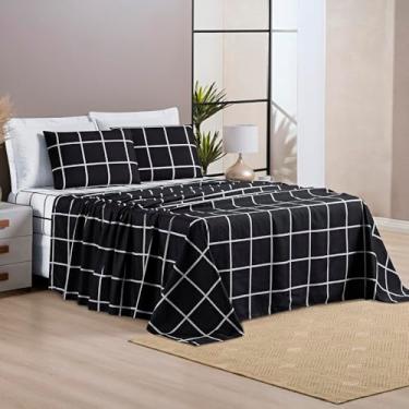 Imagem de Jogo de Cama Austin Padrão 04 Peças Preto, Bia Enxovais