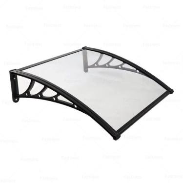 Imagem de Kit Toldo Policarbonato 1,00x0,60m - Portas e Janelas - MHR, Preto c/ 