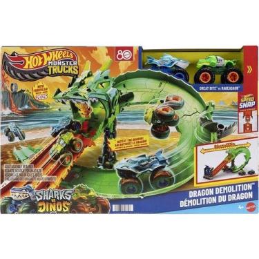 Imagem de Hot Wheels Pista Monster TRUCKS Destruiçao do Dragao Mattel JFR06
