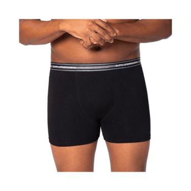 Imagem de Cueca Lupo Boxer De Algodão 00653 Preta 9980, XXG, Preta 9980