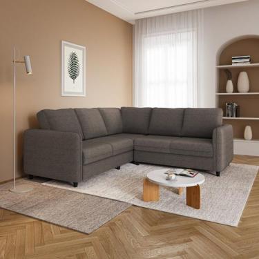 Imagem de Sofá de Canto Orquídea 5 Lugares em Linho CabeCasa MadeiraOriginals - 