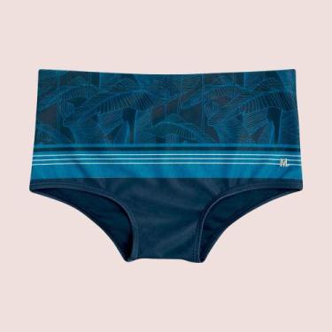 Imagem de Sunga Masculina Mash Slip Estampada com Proteção UV+, Azul, M