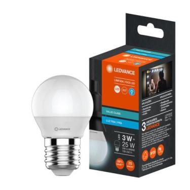Imagem de Lâmpada Led Bolinha 3W 260Lm E27 Bivolt Ledvance, 127/220V, BRANCO-FRI