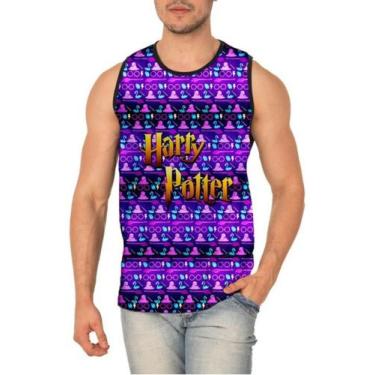 Imagem de Camiseta Regata Harry Potter Full Print Ref:388 - smoke, Preto, P