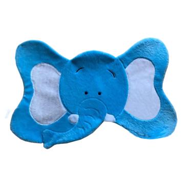 Imagem de Tapete Pelúcia Elefante 1,05m x 75cm Decorativo Quarto Infantil Base Emborrachado - Azul Turquesa