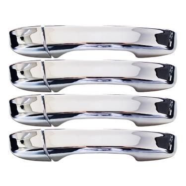 Imagem de Aplique Cromado Maçaneta Sem Furo Virtus Pólo 2018/2022 T-Cross 2019/2022 Nivus 2020/2022 4 Ptas