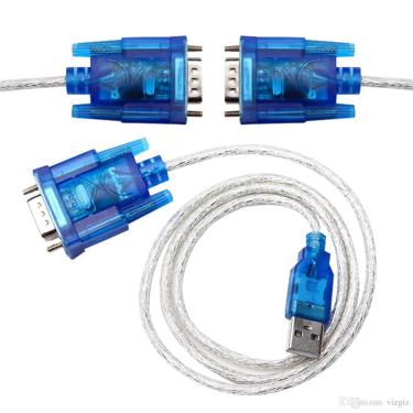 Imagem de Kit 2 Cabos Adaptador Usb 2.0 Serial Conversor Rs232 Db9