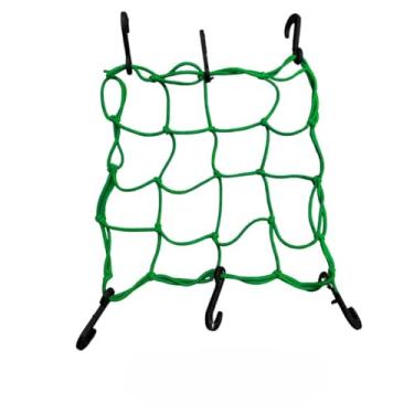 Imagem de Acessorios para Moto, Rede Elastica Aranha, Rede Elástica Aranha Bagageiro Moto Bike 35x35cm(Verde,2 Unidades)