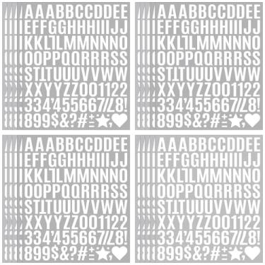Imagem de wavamawa 1960 pçs adesivos de letras impermeáveis de 2,5 cm - vinil autoadesivo com 20 folhas de alfabeto, números e símbolos para caixa de correio, porta, janela, endereço, placas comerciais