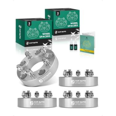 Imagem de YHTAUTO Adaptadores de roda 5x5,5 a 5x5 3,8 cm para Jeep JK WK WJ XK Wheels on Ram 1500, F-150, Bronco, E-150 Econoline, espaçadores de pneu de 87,1 mm com pinos de 1/2, 5x139,7 a 5x127, adaptador