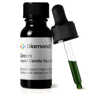 Imagem de Tintura líquida verde para velas (0,74 ml) - Feito nos EUA - Ingredientes puros e simples - Suprimentos para fabricação de velas para soja, parafina, palma ou cera de gel. 10 cores vibrantes para