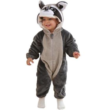 Imagem de Costume DarkCom Raccoon Animal, macacão infantil, pijama de Halloween