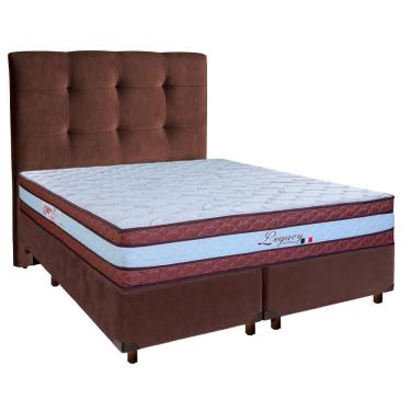 Imagem de Kit Cabeceira + Cama Box + Colchão Queen Molas Ensacadas Legaccy Paropas